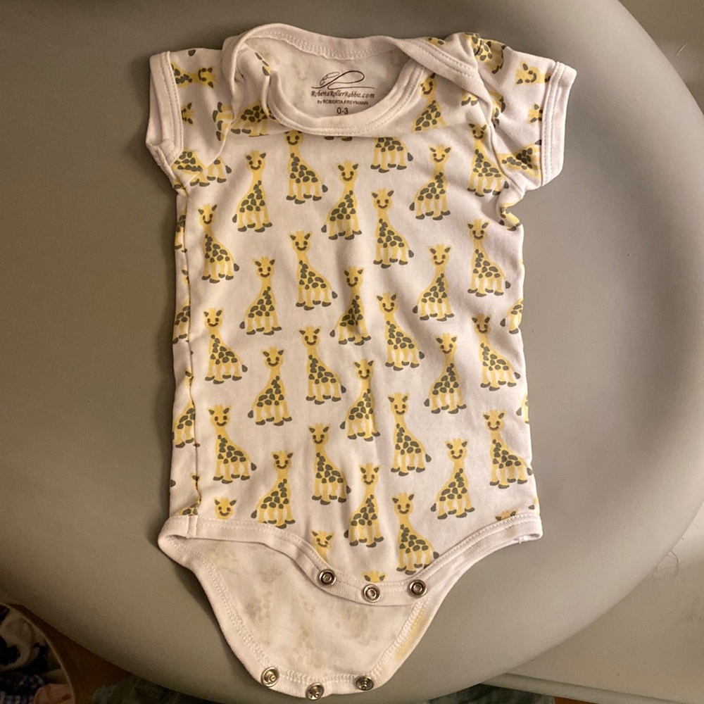 Roller rabbit giraffe onsie